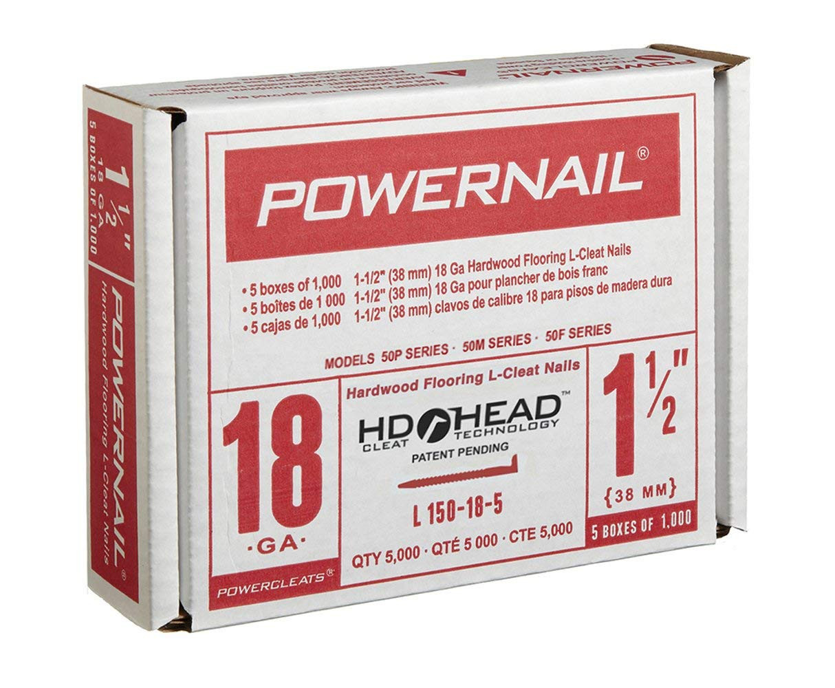 5 16 Hardwood Floor Nailer Of Powernail 18 Gage 1 1 2 Cleats Box Of 5 000 Power Flooring within Box Of 5 000 Power Flooring Nailers Amazon Com
