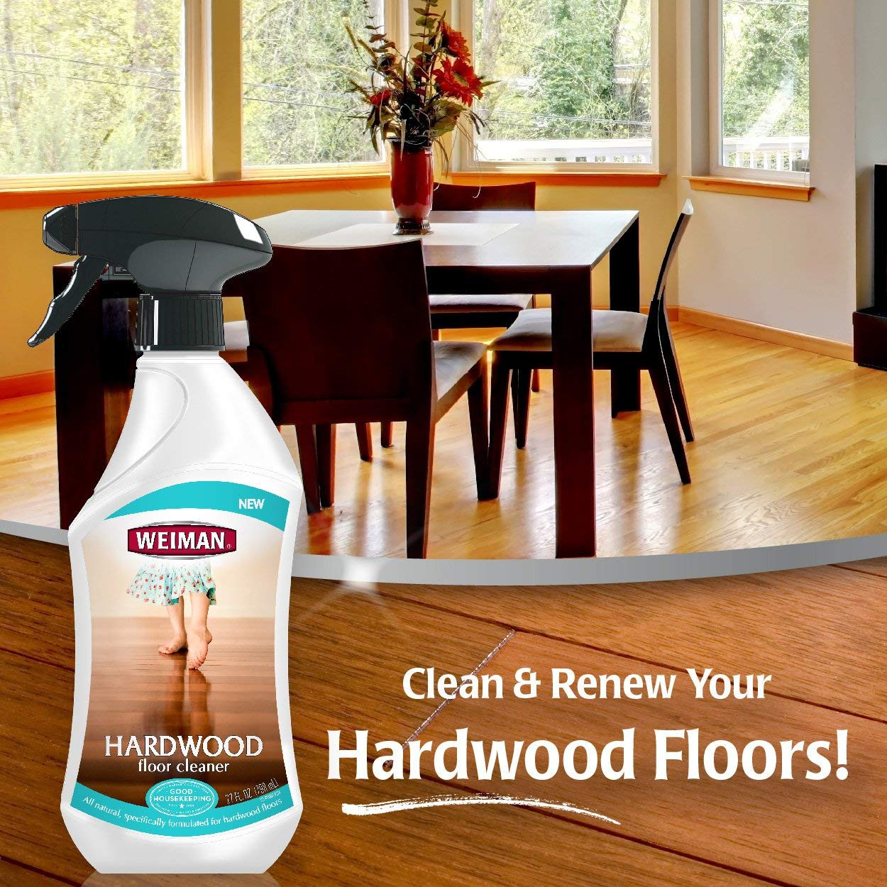 best floor cleaner for laminate hardwood of amazon com weiman hardwood floor cleaner surface safe no harsh in amazon com weiman hardwood floor cleaner surface safe no harsh scent safe for use around kids and pets residue free 27 oz trigger home kitchen