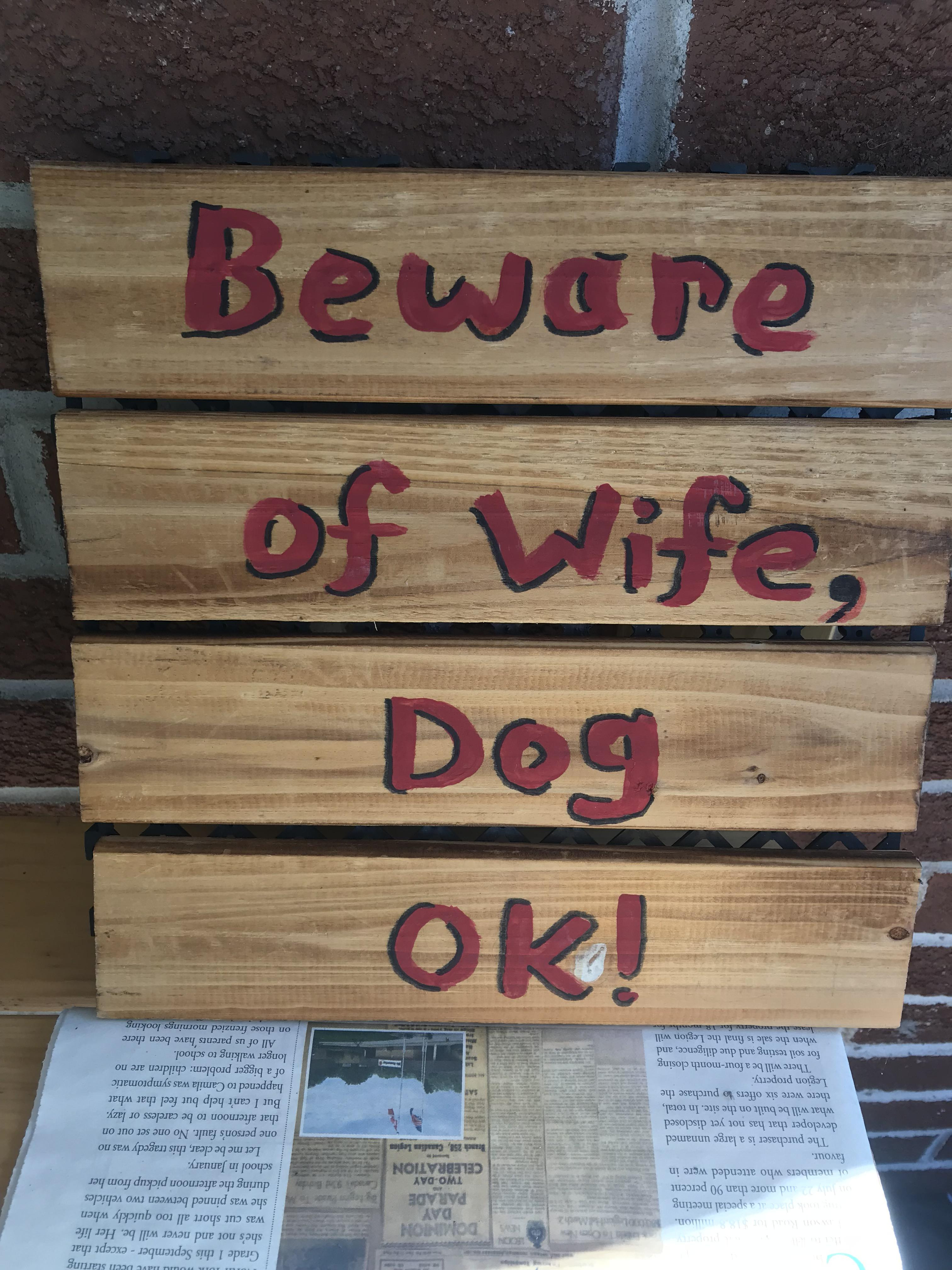 buy direct hardwood flooring of beware of wife dog ok funny pertaining to beware of wife dog ok
