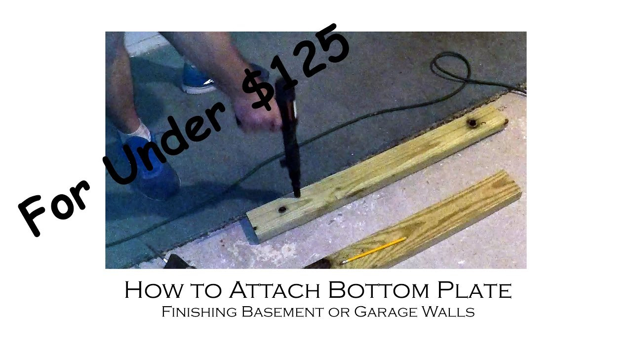 can hardwood floors be installed on concrete of how to install a bottom plate of wall to concrete floor for with regard to how to install a bottom plate of wall to concrete floor for finishing a basement or garage for 125