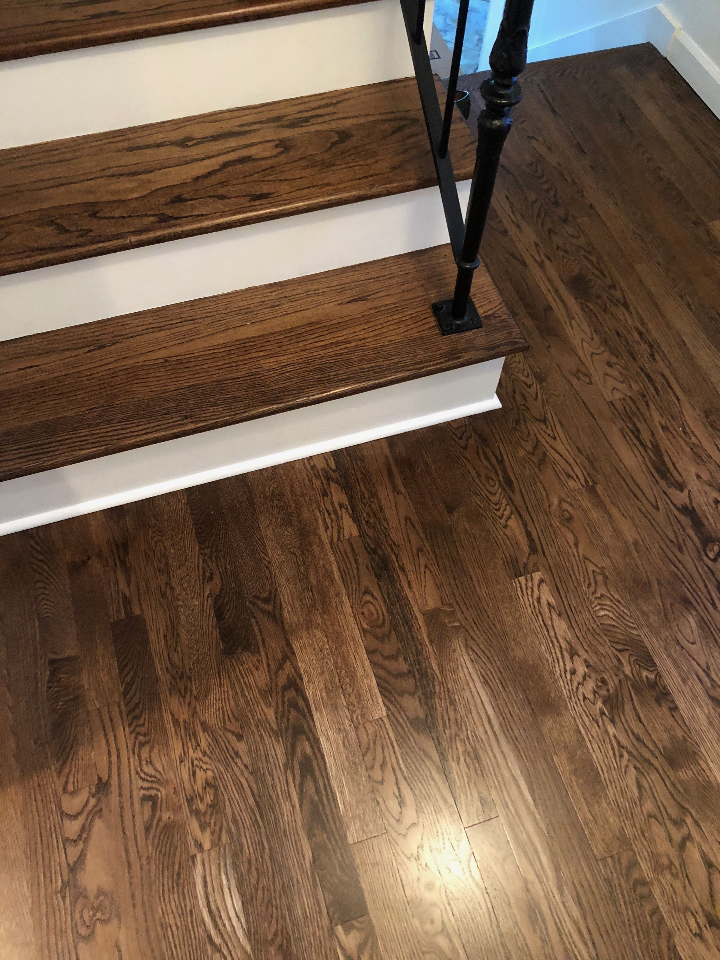 Cheap Red Oak Hardwood Flooring Of Duraseal Dark Walnut with Satin Finish Floors are Select White Oak within Duraseal Dark Walnut with Satin Finish Floors are Select White Oak and Stair Tread is
