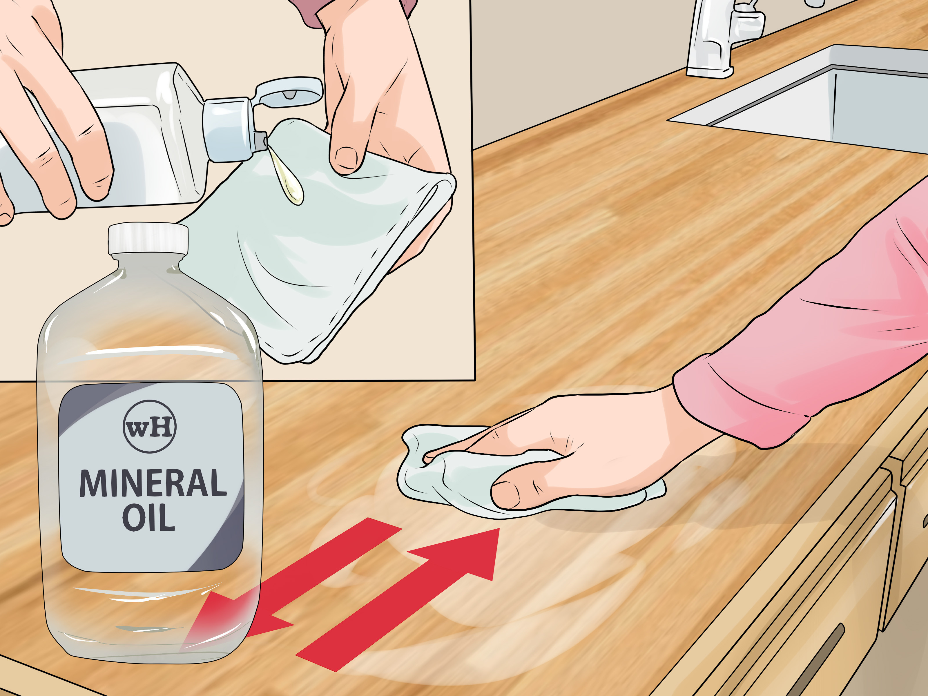 cleaning hardwood floors with vinegar and water of 3 ways to clean wood countertops wikihow in clean wood countertops step 9