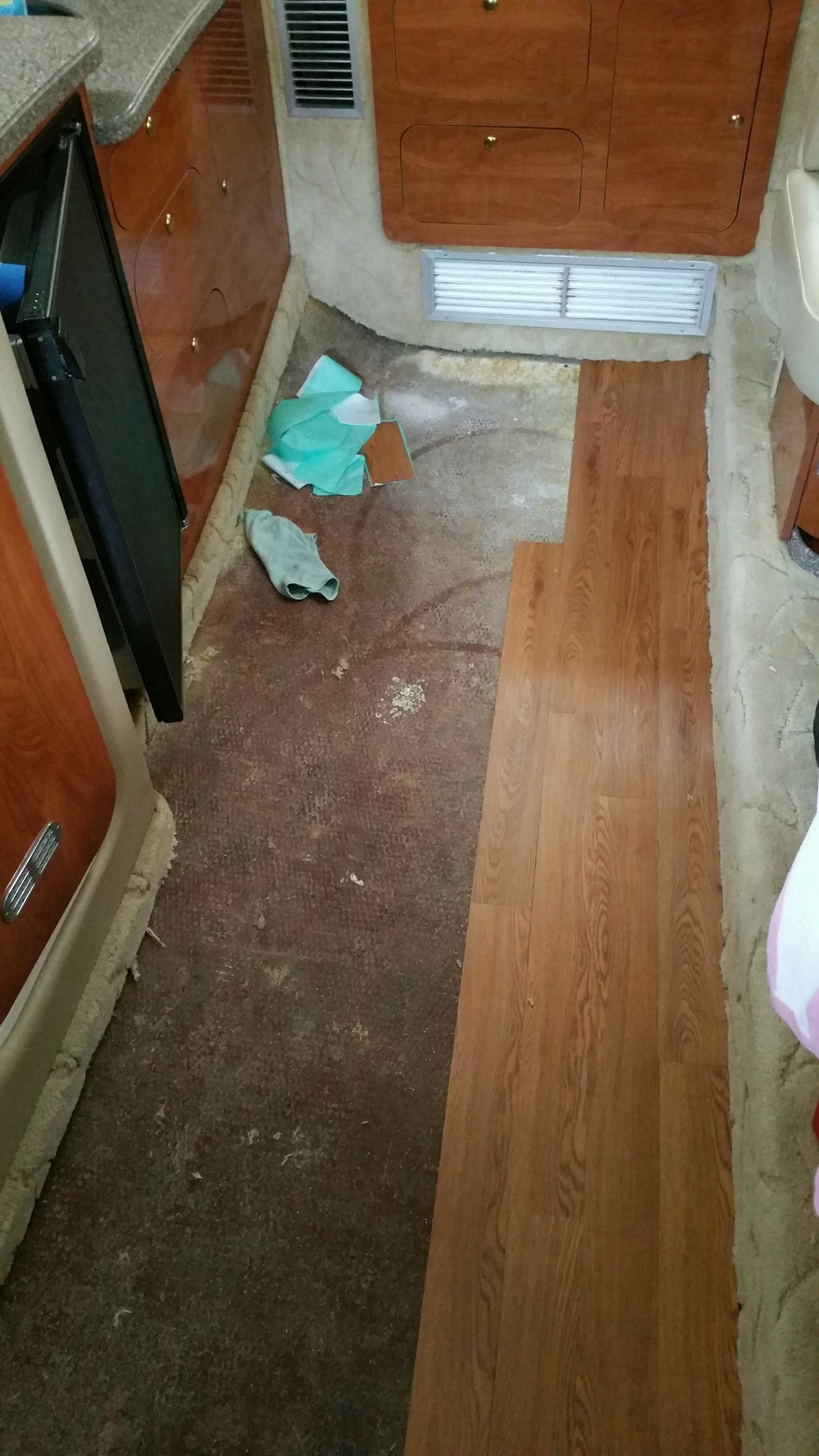 fake hardwood floor over carpet of replacing carpet in my 342 rinker boats inside google reddit