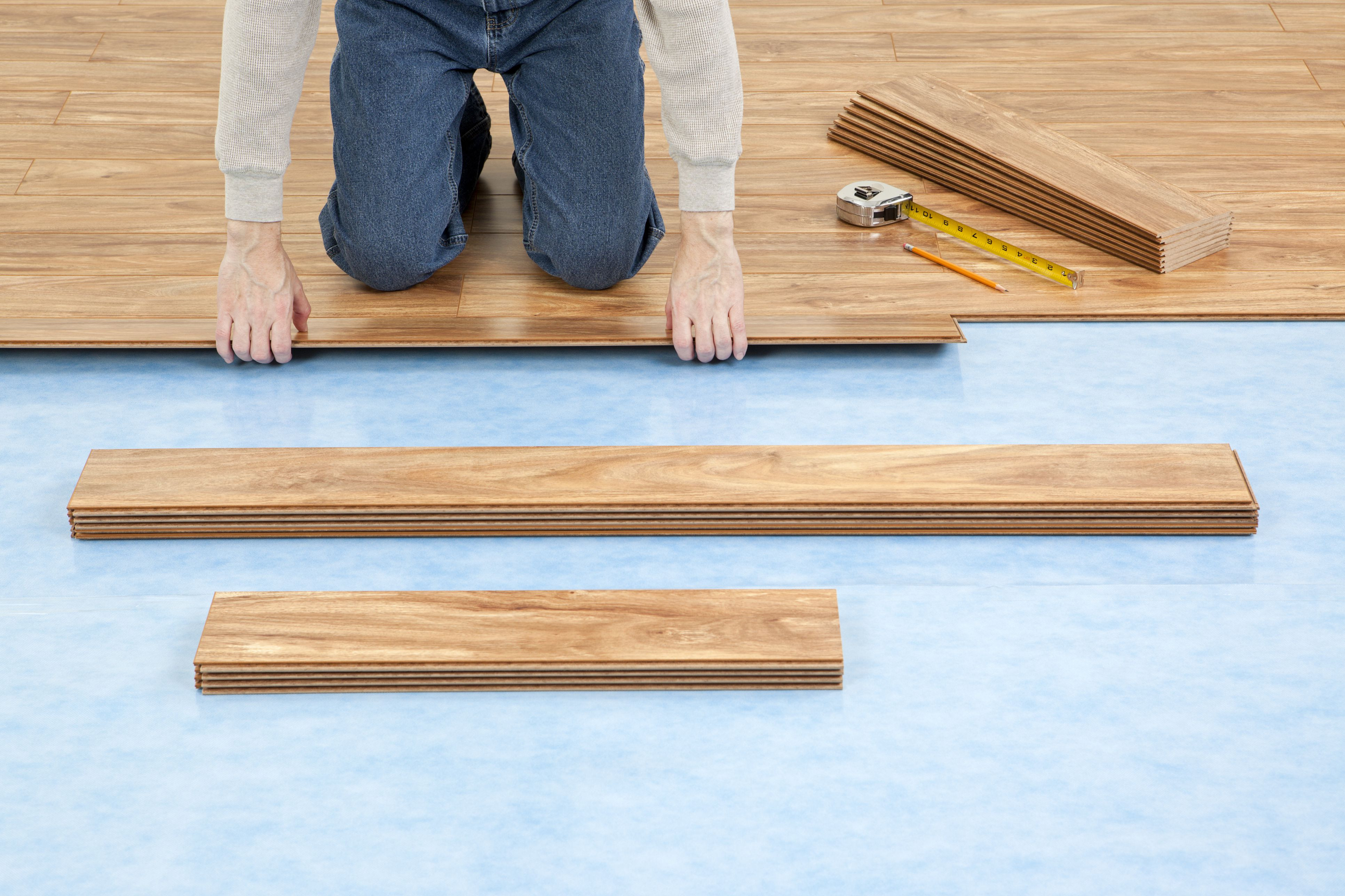 Floating Hardwood Floor Padding Of Installing Laminate Flooring with attached Underlayment for New Floor Installation 155283725 582735c03df78c6f6af8ac80