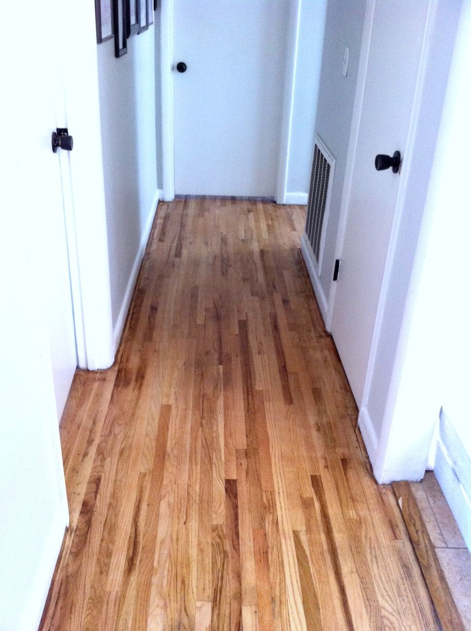 hardwood floor installation cost of this is what happens when you dont listen to the folks at lowes within refinishing hardwood floors includes price breakdown mom in music city i didnt stain my floors i think the natural wood goes well with our house