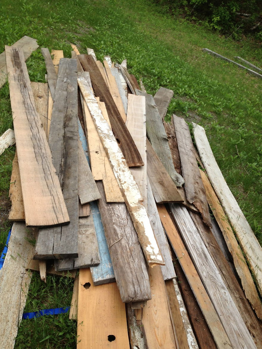 hardwood floor pattern illustrator of i made quilt inspired tables out of salvaged wood i found all over in this is just one days collected wood before it was loaded into my trusty old truck