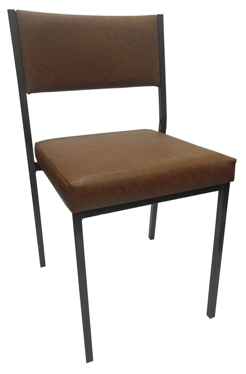 hardwood floor protectors for dining chairs of square tube padded vinyl dining visitors chair chocolate intended for of0014