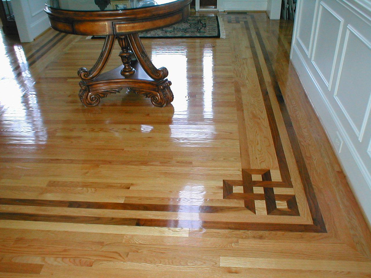 hardwood floor refinishing san jose of i love the illusion of depth created by this border you can tell throughout i love the illusion of depth created by this border you can tell the installers took care to contrast shades of the border material to keep it from all