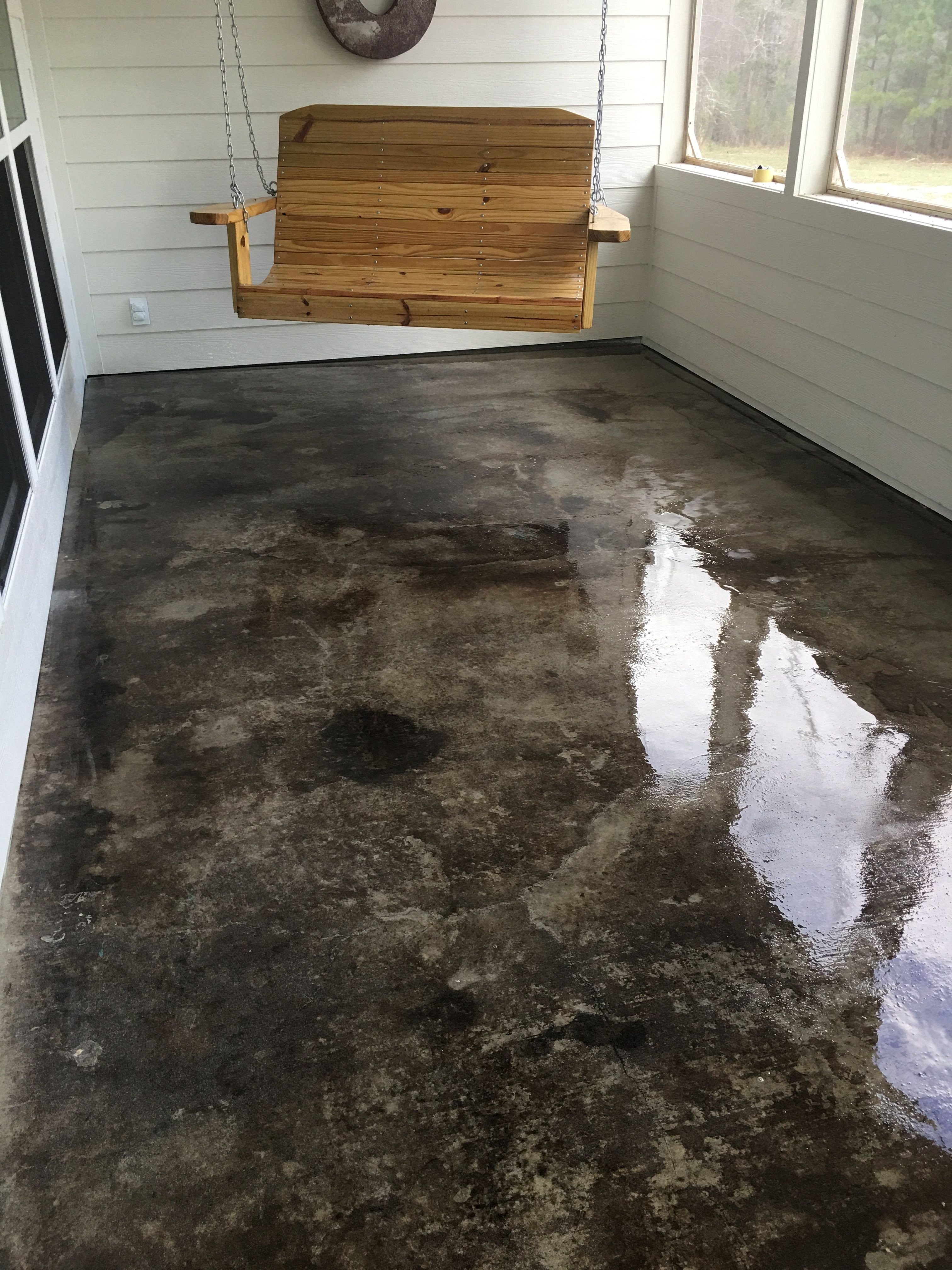 how to install hardwood floor in basement of gray acid stained concrete porch basement floor pinterest in gray acid stained concrete porch porch flooring diy flooring basement flooring basement remodeling