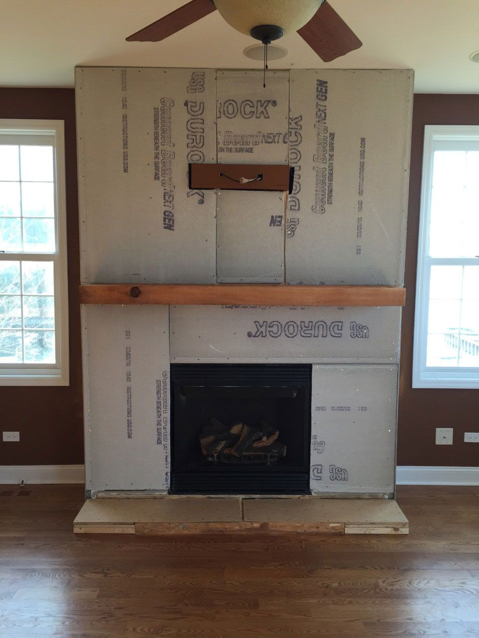 How to Install Hardwood Floor Near Wall Of A Diy Stone Veneer Installation Step by Step Fireplace Regarding A Step by Step Diy Stone Veneer Installation On A Fireplace In Only 4 Days