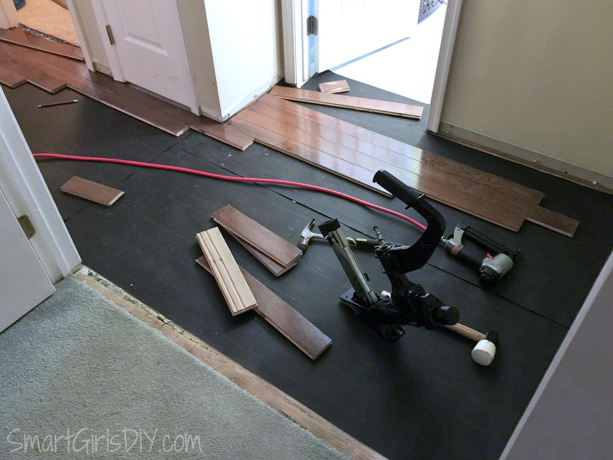 how to install hardwood floors around doors of upstairs hallway 1 installing hardwood floors inside working backwards to install hardwood from behind