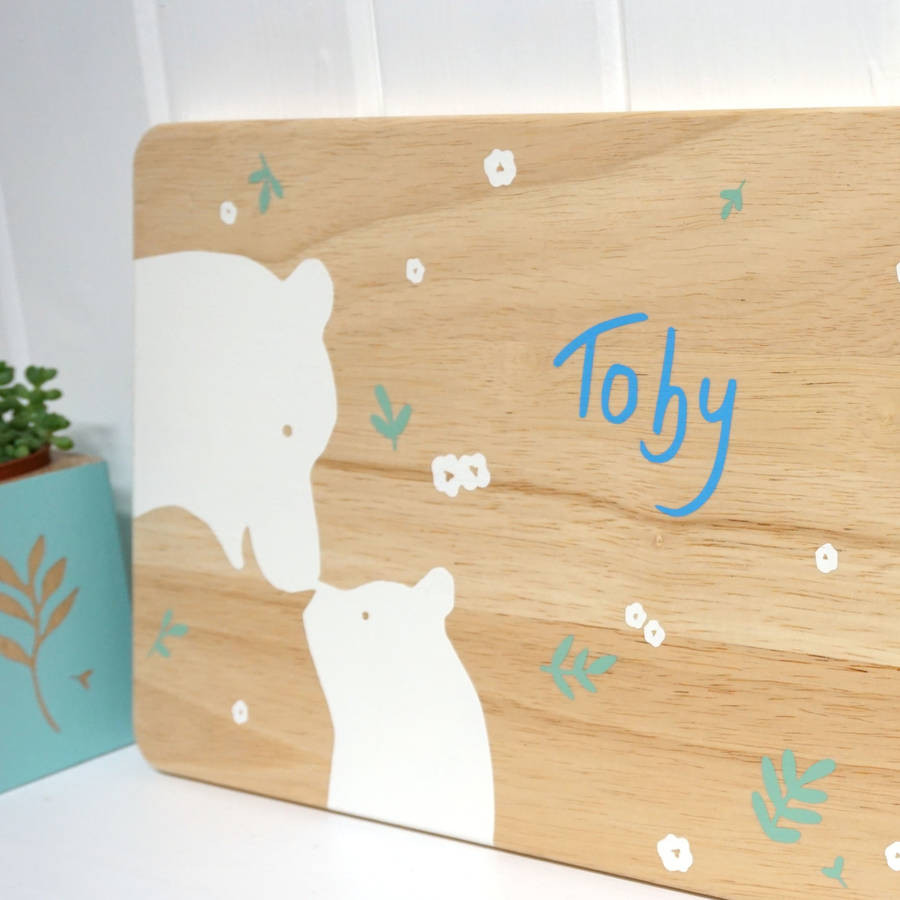 painted hardwood floors pictures of personalised bear family hand painted wood board by cathy hilton with regard to personalised bear family hand painted wood board