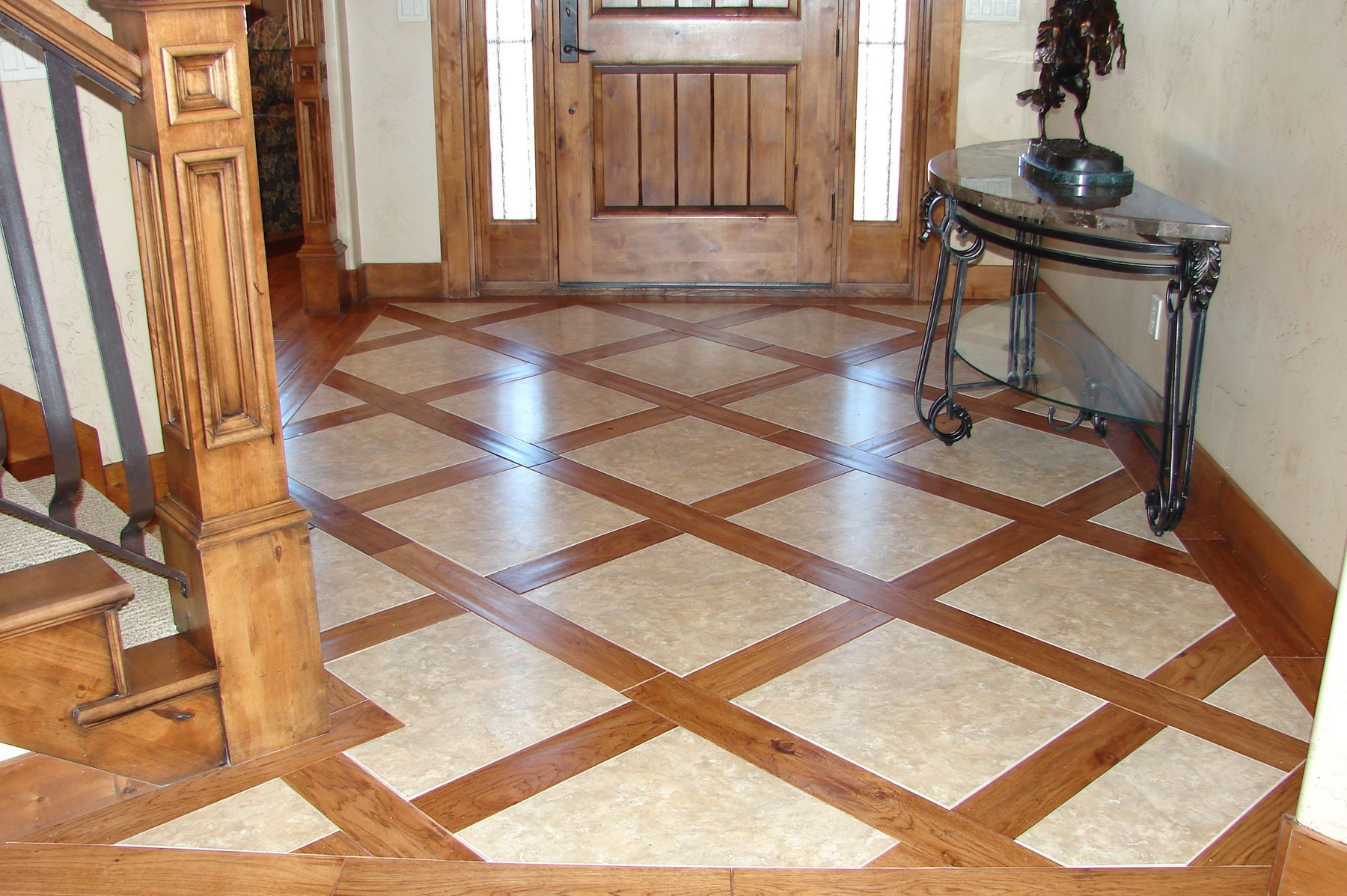 pictures of hardwood and tile floors together of faux wood floor tiles with tile inserts very creative and lovely for faux wood floor tiles with tile inserts very creative and lovely description from pinterest com i searched for this on bing com images