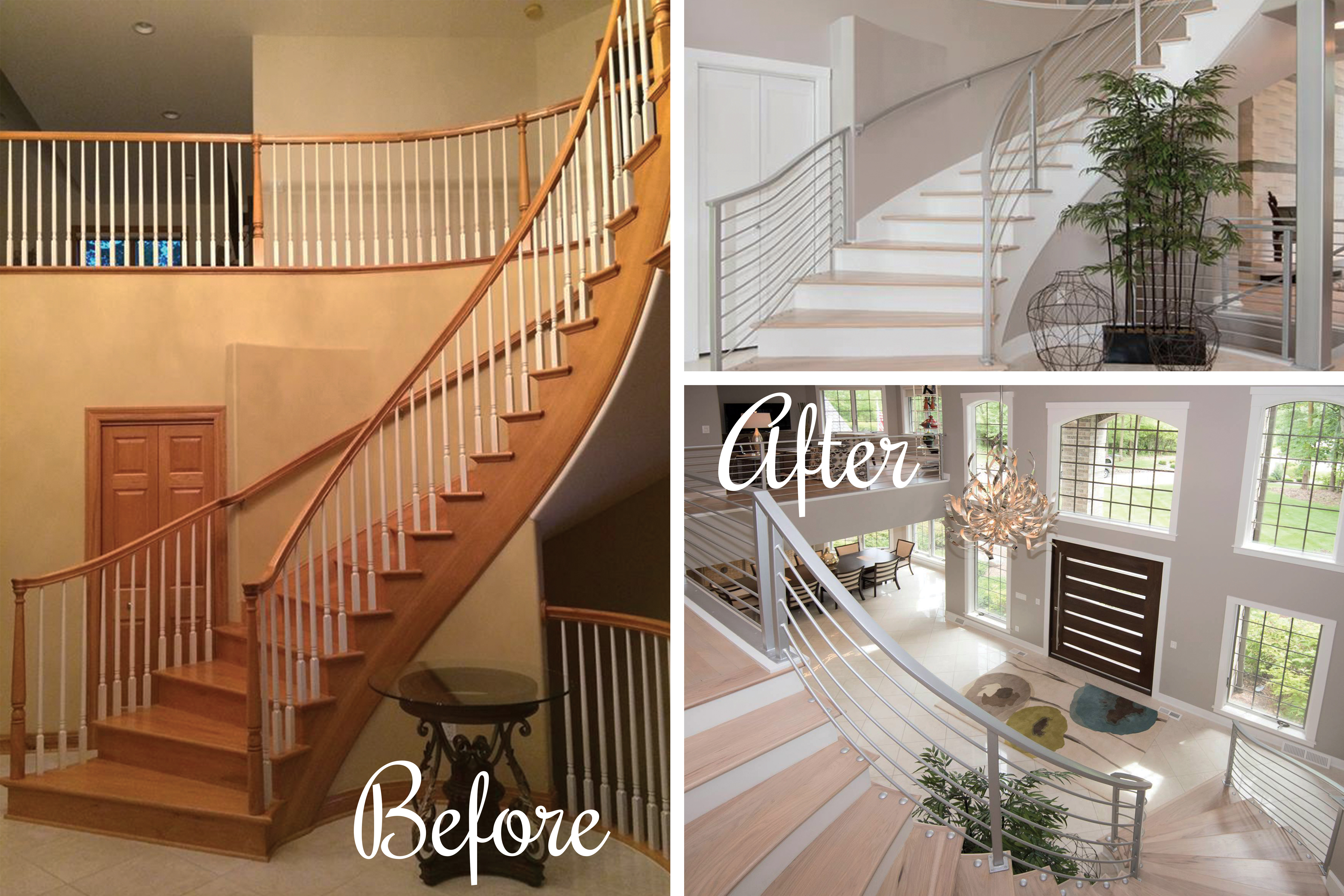 Should Hardwood Floors Match Stairs Of Hardwood Stair Treads Staircasing Installation Milwaukee Wi with Regard to before after Stairs Remodel
