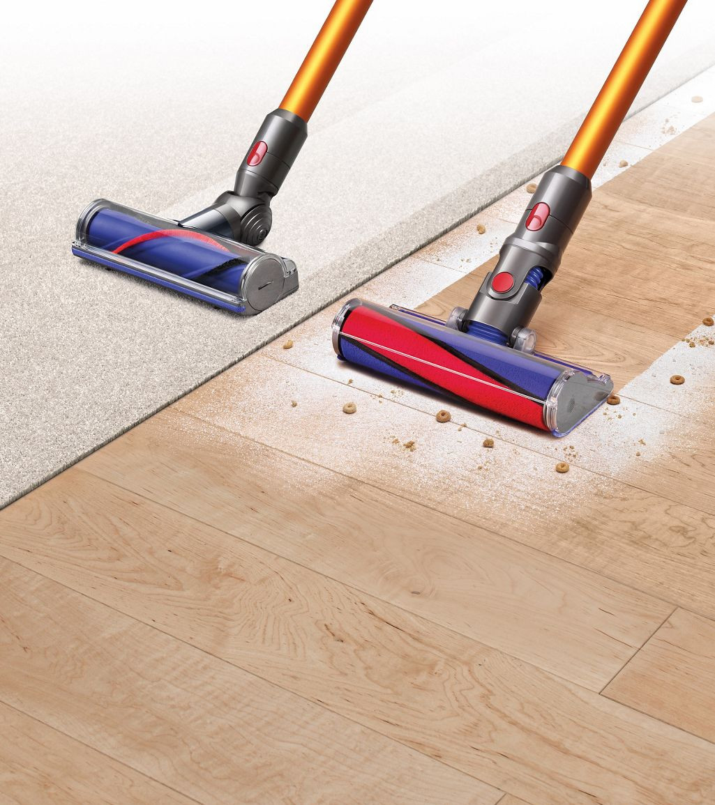 vacuum broom for hardwood floors of dyson v8a¢ dyson in dyson v8a¢ vacuums on carpet and hard flooring