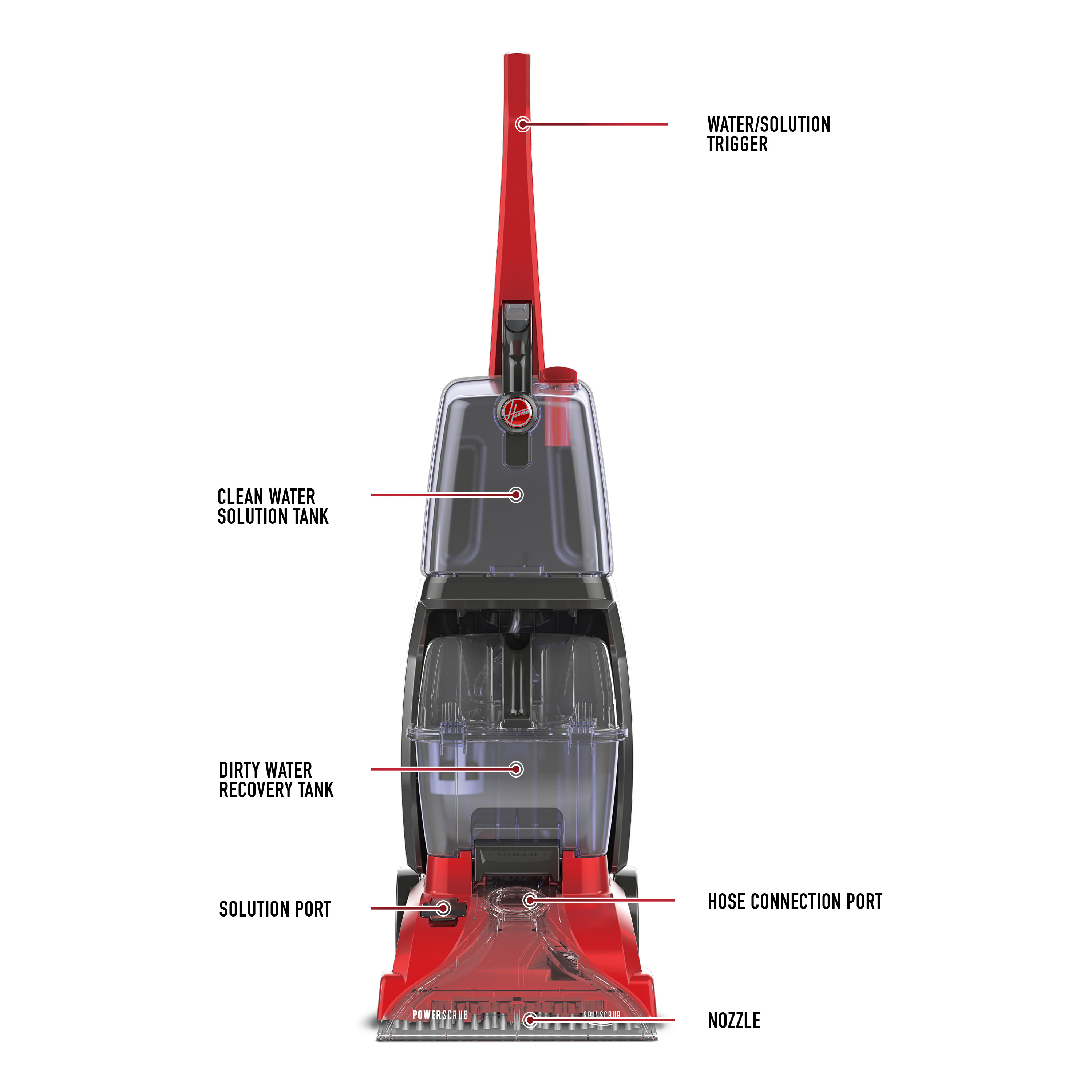 vacuum cleaners for hardwood floors walmart of hoover power scrub carpet cleaner w spinscrub technology fh50135 inside hoover power scrub carpet cleaner w spinscrub technology fh50135 walmart com