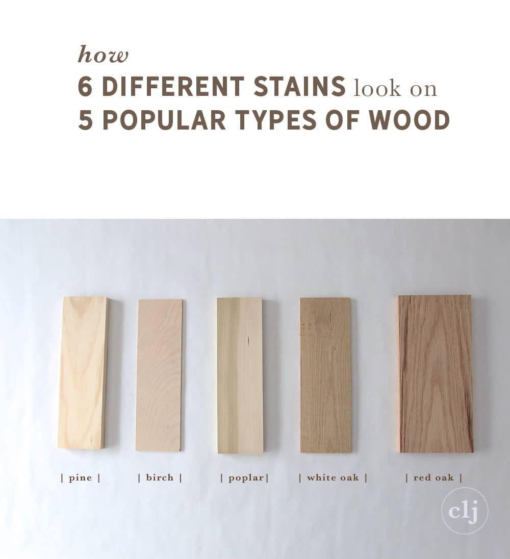 walnut hardwood flooring hardness of how 6 different stains look on 5 popular types of wood chris loves within weve been wanting to do a wood stain study for years now and in my head i wanted to do every type of wood with about 20 different stains each